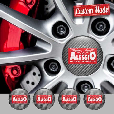 Alessio Emblems for Wheel Center Caps Dark Grey Edition