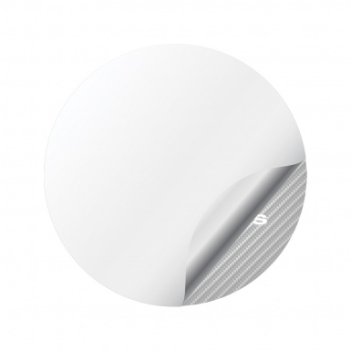 Alessio Wheel Emblem for Wheel Center Caps Light Carbon