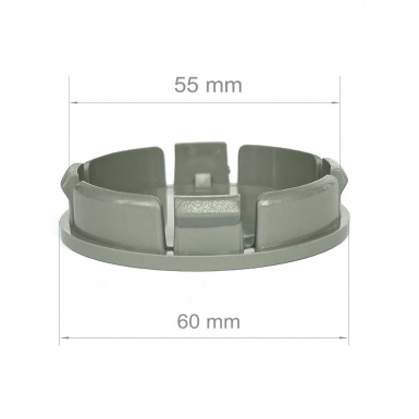 Wheel Center Caps Grey Outer Diameter 60 mm / Inner Diameter 55 mm