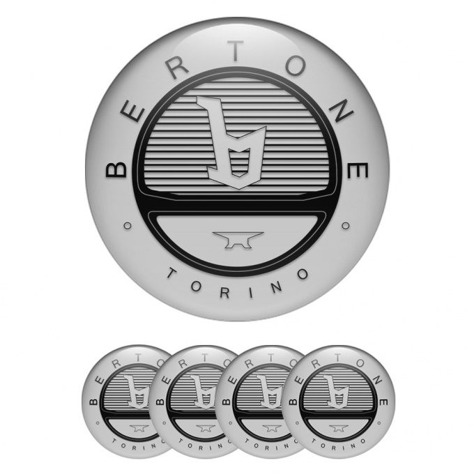 Opel Bertone Emblem for Wheel Center Caps Light Grey