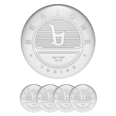 Opel Bertone Wheel Emblem for Center Caps White Transparent Logo