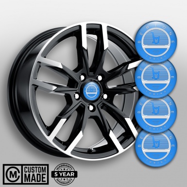 Opel Bertone Sticker for Wheels Center Caps Blue White Logo
