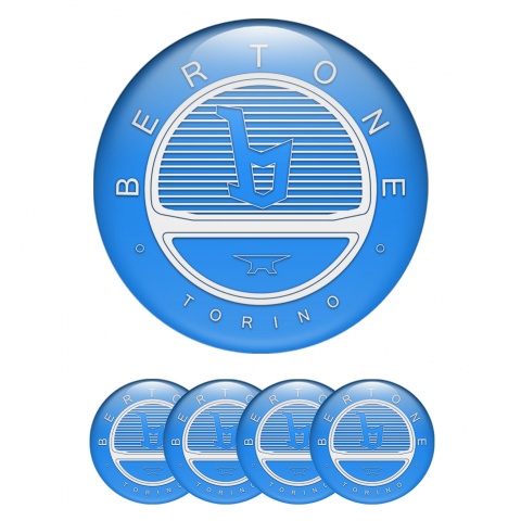 Opel Bertone Sticker for Wheels Center Caps Blue White Logo
