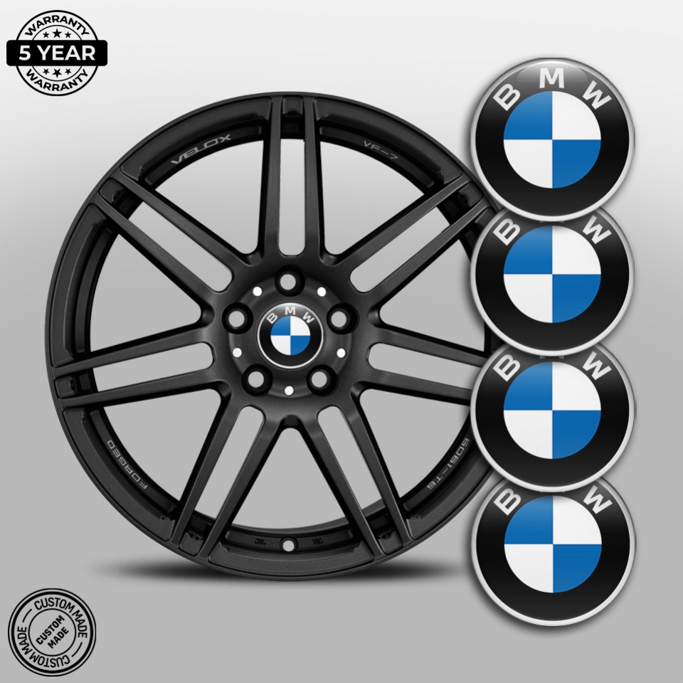 BMW Stickers for Center Wheel Caps Classic Logo Edition | Wheel Emblems ...