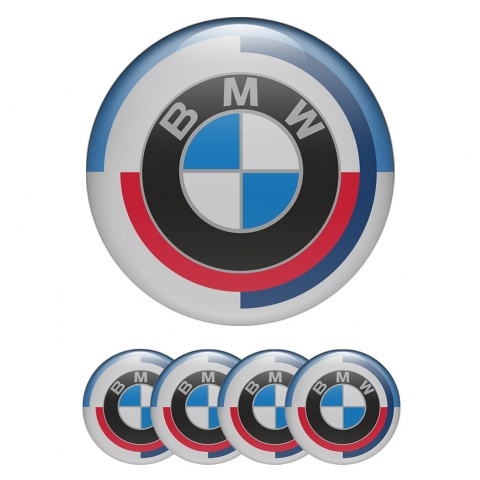 BMW Stickers for Wheels Center Caps Grey Fill Color Elements