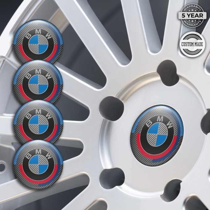 BMW Emblem for Wheel Center Caps Light Carbon Color Motif | Wheel ...