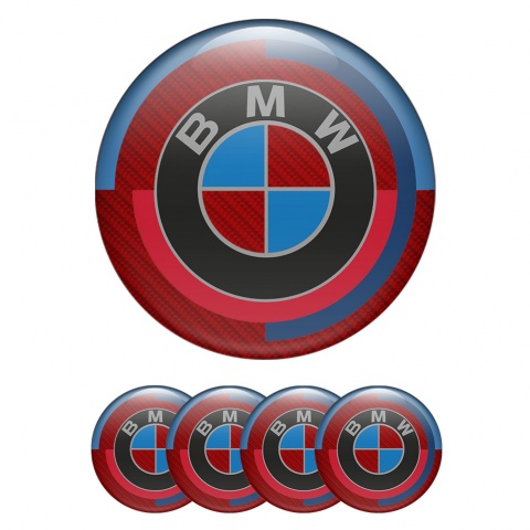 BMW Wheel Emblem for Center Caps Dark Carbon Modern Design