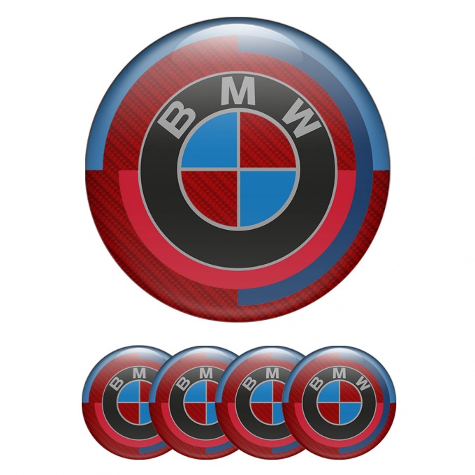 BMW Wheel Emblem for Center Caps Dark Carbon Modern Design