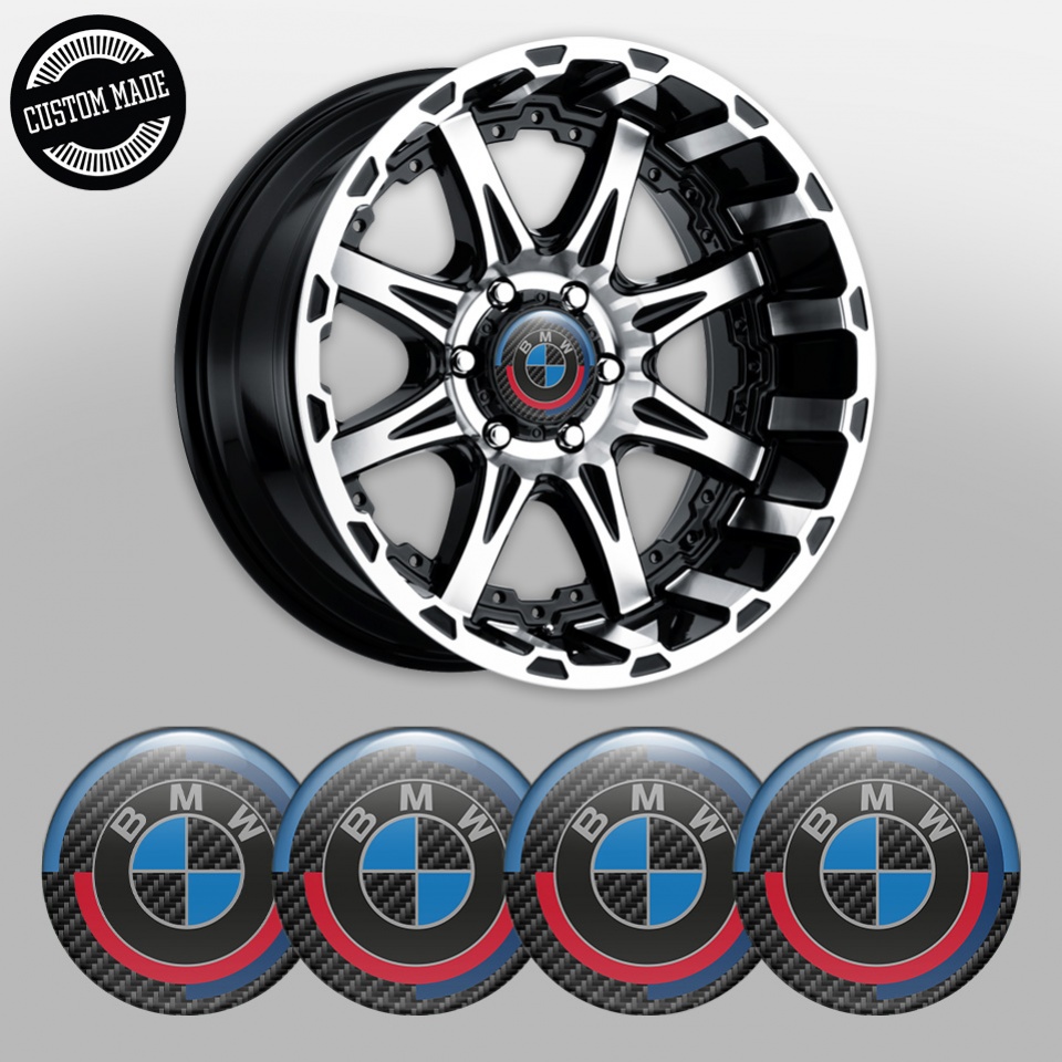 BMW Emblem for Wheel Center Caps Black Carbon Color Elements | Wheel ...