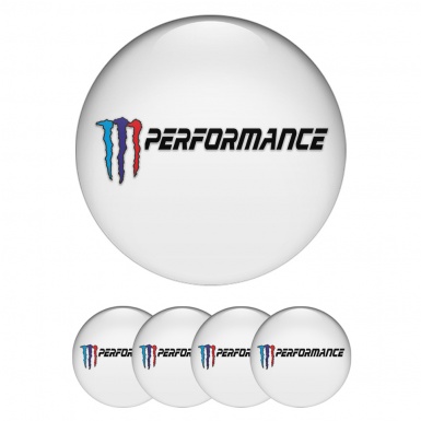 BMW Sticker for Wheels Center Caps White M Performance