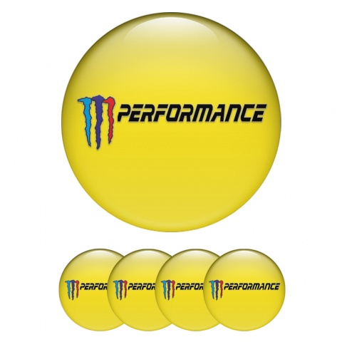 BMW Emblem for Center Wheel Caps Yellow M Performance