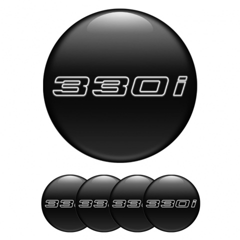 BMW Wheel Emblem for Center Caps 330i Black Edition