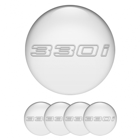 BMW Stickers for Wheels Center Caps 330i White Edition