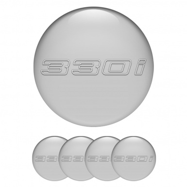 BMW Center Wheel Caps Stickers 330i Grey Edition