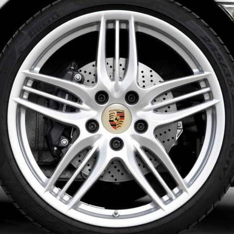 Porsche Silicone Stickers Gold Metallic 539 Multicolor Logo