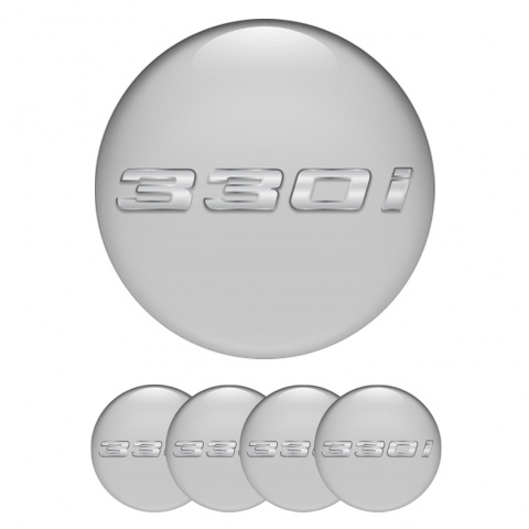 BMW Center Caps Wheel Emblem Grey 330i Silver Logo