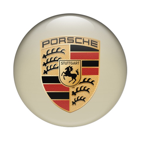Porsche Silicone Sticker Gold Metallic 539 Multicolor Logo