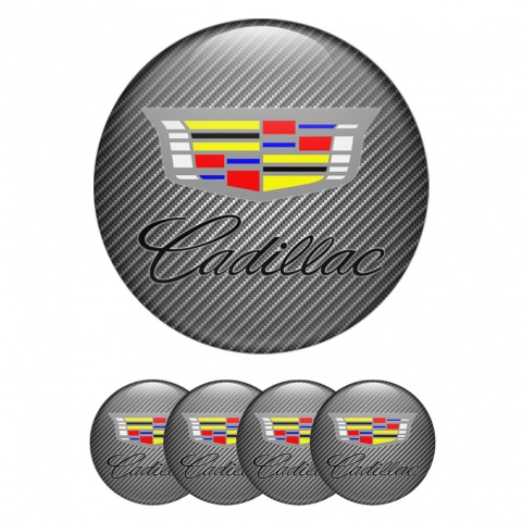 Cadillac Wheel Emblem for Center Caps Carbon Color Shield Variant