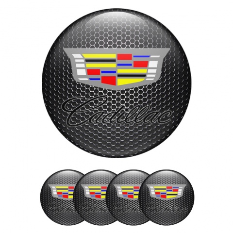 Cadillac Center Caps Wheel Emblem Dark Mesh Color Shield Variant