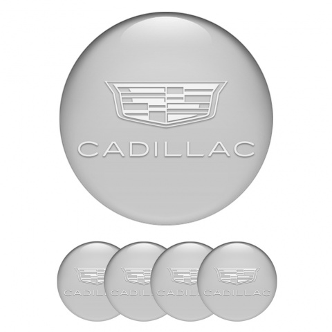 Cadillac Emblem for Wheel Center Caps Grey White Symbol