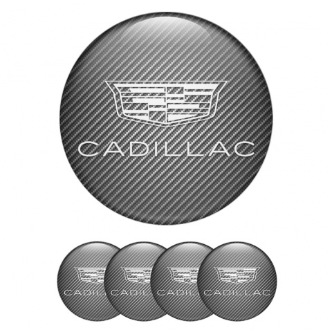 Cadillac Emblem for Center Wheel Caps Carbon White Symbol