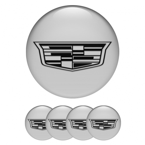 Cadillac Emblems for Center Wheel Caps Grey Classic Logo