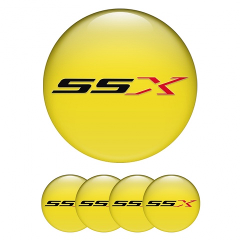 Chevrolet SSX Emblem for Center Wheel Caps Yellow Red Logo