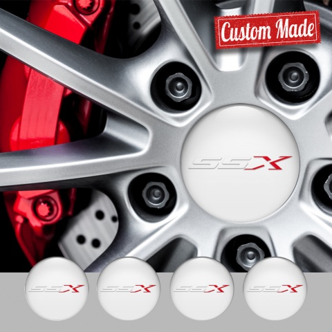 Chevrolet SSX Wheel Emblem for Center Caps White Racing Logo