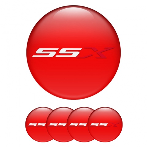Chevrolet SSX Stickers for Wheels Center Caps Red Racing Logo