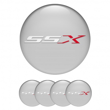 Chevrolet SSX Emblem for Center Wheel Caps Grey Racing Logo