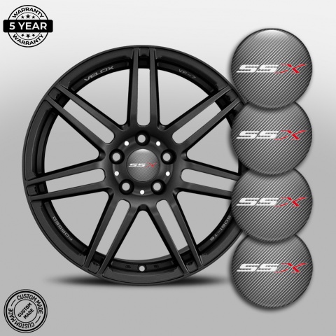 Chevrolet SSX Center Wheel Caps Stickers Carbon Racing Logo