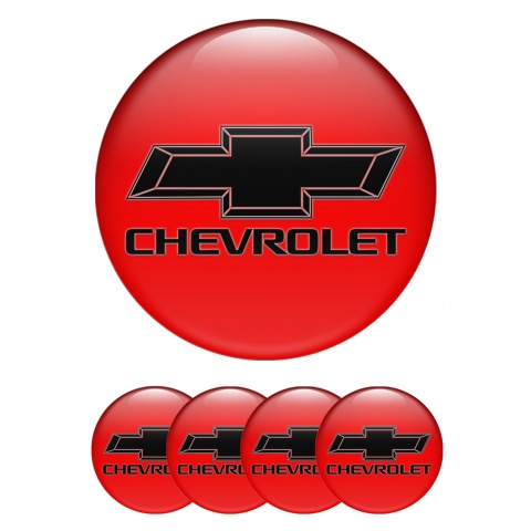 Chevrolet Wheel Emblem for Center Caps Red Classic Logo