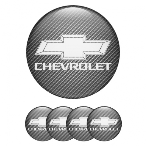 Chevrolet Wheel Emblem for Center Caps Carbon White Motif