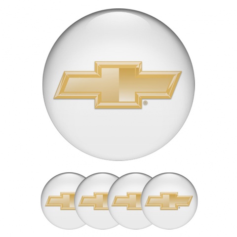 Chevrolet Stickers for Wheels Center Caps White Desert Edition