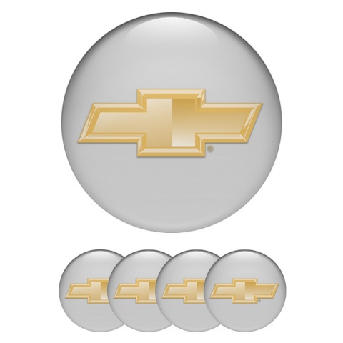 Chevrolet Center Wheel Caps Stickers Grey Desert Edition