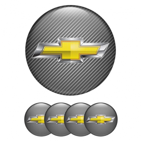 Chevrolet Emblem for Center Wheel Caps Carbon Chrome Logo