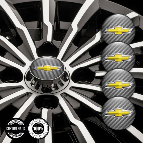 Chevrolet Emblem for Center Wheel Caps Carbon Chrome Logo