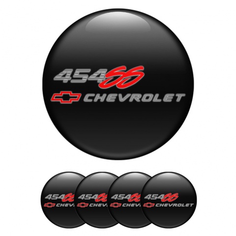 Chevrolet SS Emblems for Center Wheel Caps Black 454 Edition