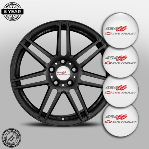 Chevrolet SS Wheel Stickers for Center Caps White 454 Edition