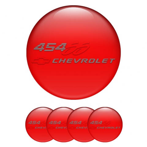 Chevrolet SS Silicone Stickers for Center Wheel Caps Red 454 Edition