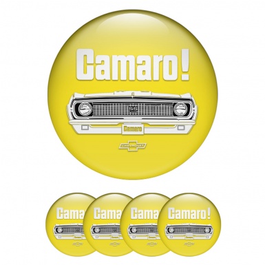 Chevrolet Camaro Emblem for Center Wheel Caps Yellow Front Face