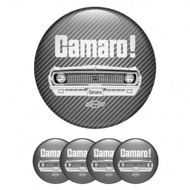 Chevrolet Camaro Emblems for Center Wheel Caps Carbon Front Face