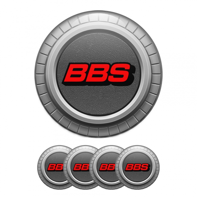 BBS Wheel Center Cap Domed Stickers Dark Gray Background Design
