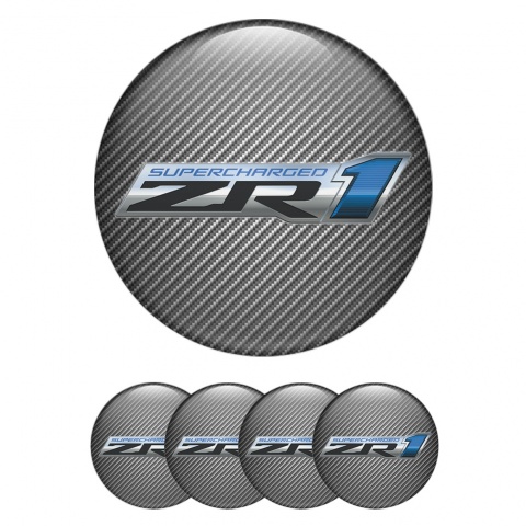 Chevrolet ZR1 Emblems for Center Wheel Caps Carbon Supercharged Edition