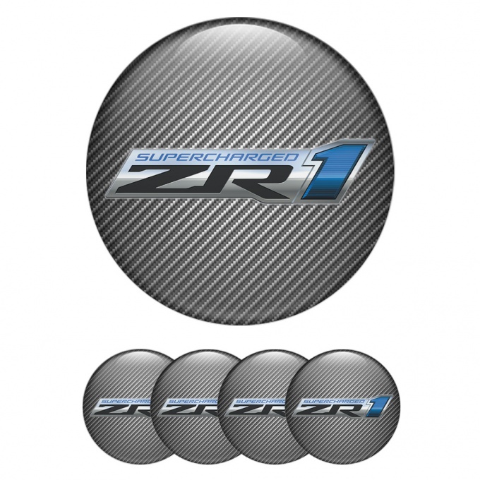 Chevrolet ZR1 Emblems for Center Wheel Caps Carbon Supercharged Edition