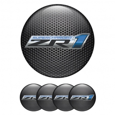 Chevrolet ZR1 Center Caps Wheel Emblem Dark Mesh Supercharged Edition