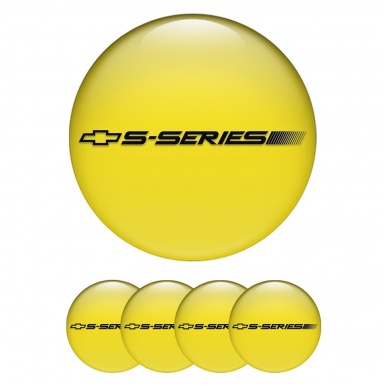 Chevrolet Emblem for Wheel Center Caps Yellow S Series