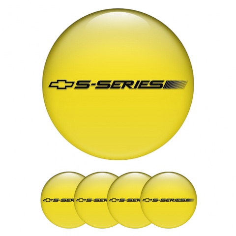 Chevrolet Emblem for Wheel Center Caps Yellow S Series