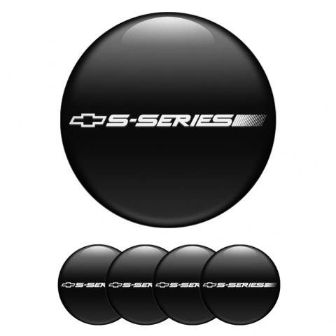 Chevrolet Wheel Emblem for Center Caps Black S Series Edition