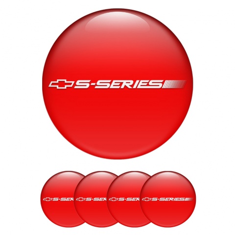 Chevrolet Emblem for Center Wheel Caps Red S Series Edition